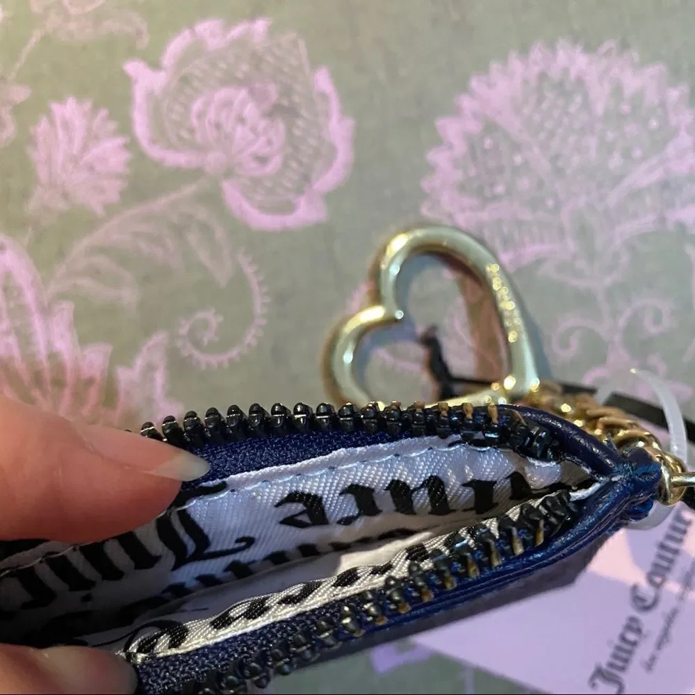 NWT Juicy couture navy blue card wallet‎